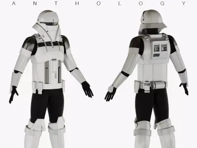 Star Wars Imperial Hovertank Pilot 3D model