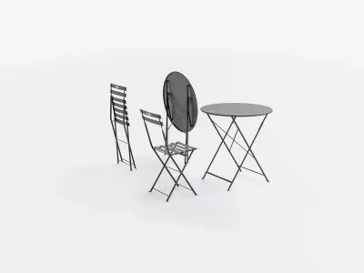 Prague chairs street furniture set - Prazske zidle 3D model