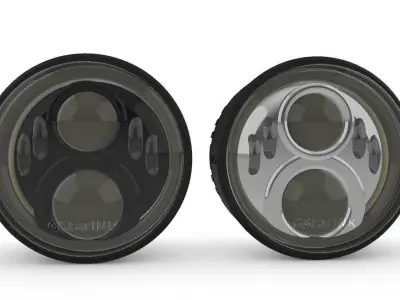 Faro circular led Low-poly 3D model
