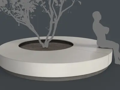 Modern Outdoor Bench 110 PBR Game Ready Low-poly 3D model