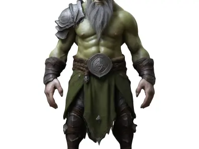Elder Orc Guardian 3D print model