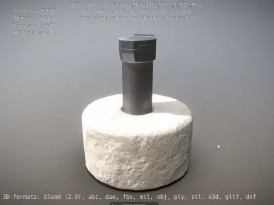 Groundwater Measure Pipe High-Poly Version 2 3D model