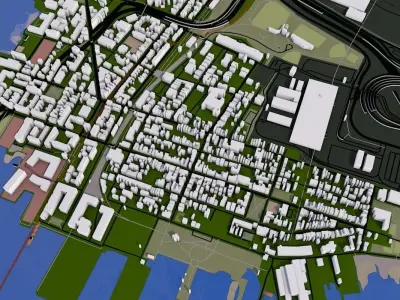 Boston City Low-poly 3D model