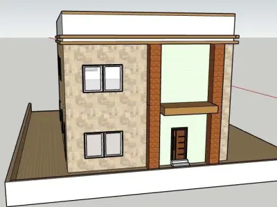 LUXURY HOUSE WITH SKP AND OBJ FILE 3D model