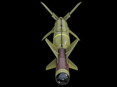  Rigged GBU-24 Paveway 3 Green Laser Guided Bomb PBR 