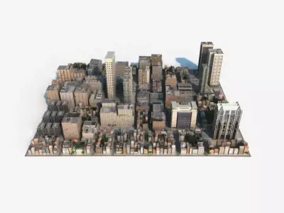 city 03 set 05 am 133 3D model