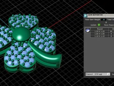 Flower pendant 3D print model 3