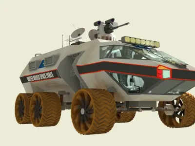 Mars Transportation Vehicle - Sci-Fi Armored Space Vehicle 3D model