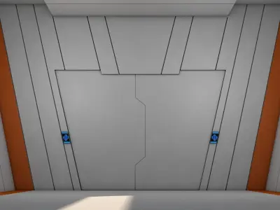 Sci Fi Interior Low-poly 3D model