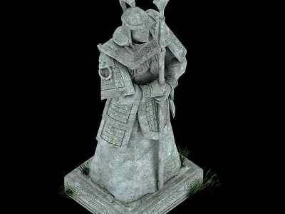 Beijing City Royal Sculpture - Town Gate God 1 3D model