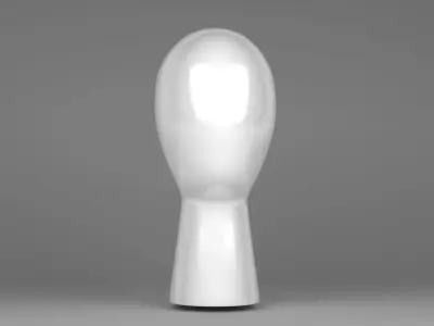 Head Display Stand white 3D model