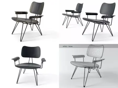 Overdyed Lounge chair 3D model