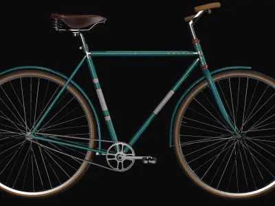 Bicycle Vintage - PBR Game Ready Low-poly 3D model