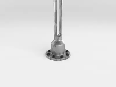 Sci-Fi Light Pole Low-poly 3D model