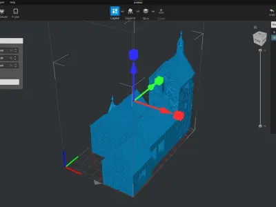 Old church HO scale for resin 3D printing 3D print model