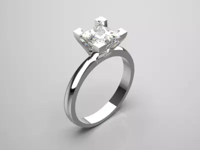 Prince Classic Solitaire srtl 3d gold jewelry Ring model sr0075 3D print model purchase