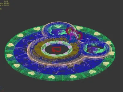 Disney main city - Mickey platform 03 3D model
