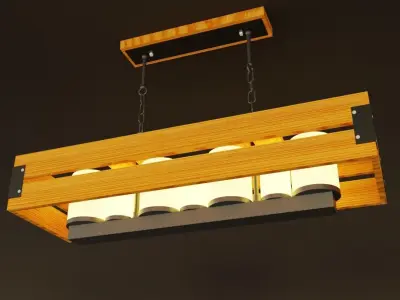 Loft style lamp 3D model