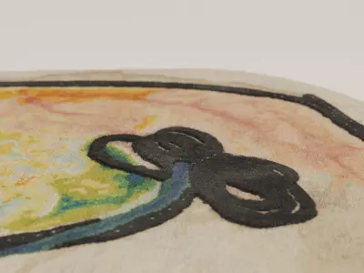 Winter Still Life Collection Doodles Carpet For CC TAPIS 3D model