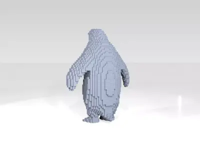 Penguin Voxel 3D model