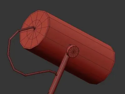 ed049 gold table lamp with metal base 3D model