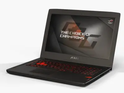 Asus ROG GL502VS gaming laptop Low-poly 3D model