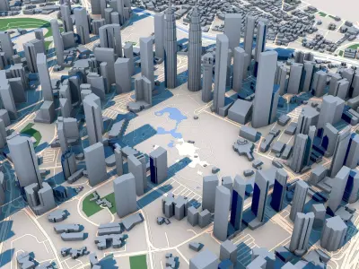 Merdeka 118 Petronas Towers Kuala Lumpur Malaysia 3D model