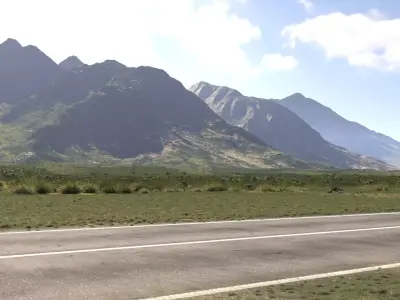 Field road production 3D model