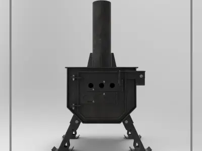 Welding Project Plans Drawings Stove 2 DXF PDF 3D model