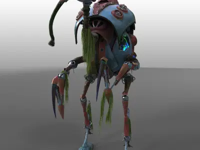 heron robot sci fi 3D model