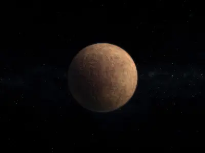 Barren Alien Planet 01 Low-poly 3D model