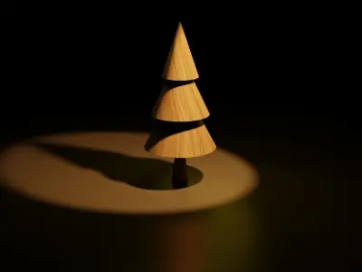Toy Wood Tree Free 3D model