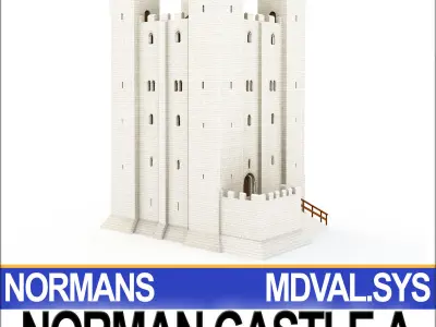 Medieval Norman Castle A Hedingham UK 3D model