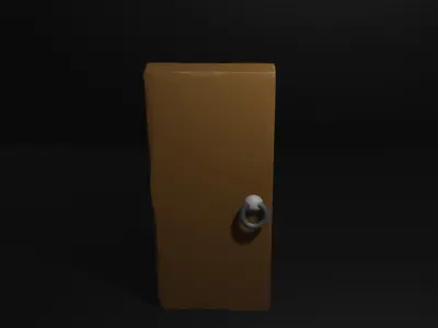 Medieval door Free low-poly 3D model