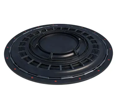 Sci-Fi Platform Cyberpunk Spaceship 3D model 3D model