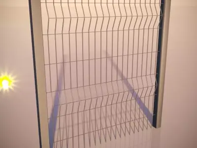 Fence 04 Low-poly 3D model