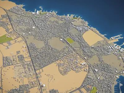 Hurghada Low-poly 3D model
