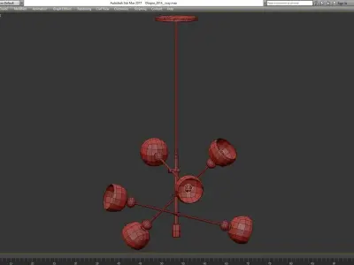 Margot Chandelier by Anthropologie in Assorted low poly 3d model Low-poly 3D model