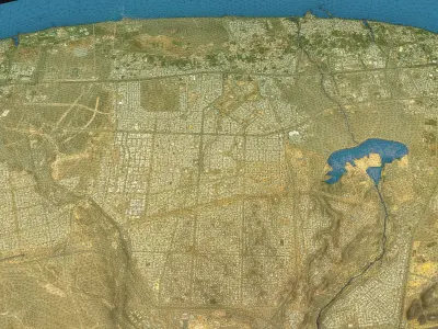 Sultan Haitham City - Topography Terrain 3D Model 3D Model Pack