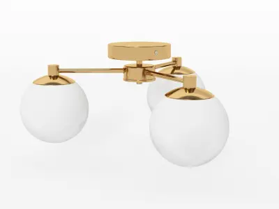 Gold Pendant Light 3D model