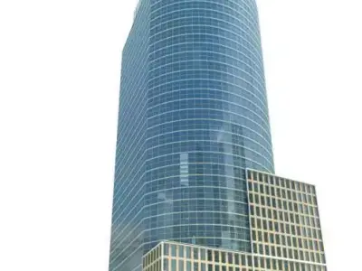 Glass Modern Skyscraper 3D model