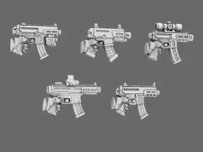 Space Knights MPX Style Pistol LEFT 3D print model