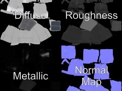 Geometric Planter Model Pack Low-poly 3D model