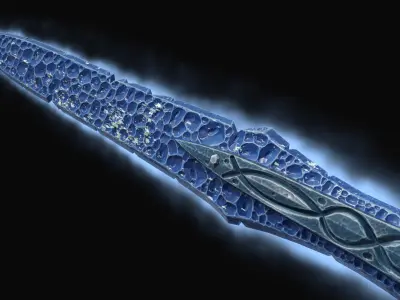Stylized ice sword  Game-ready Print-ready Low-poly 3D model
