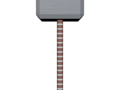 Thor Hammer 3D Model Low-poly 3D model