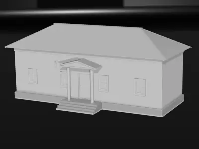 Old Village Soviet Republic  Low-poly 3D model 3D model