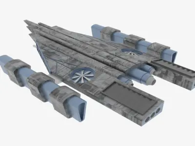 Mars - S300 Spaceship  Low-poly 3D model