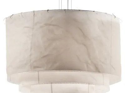 Minimalist Linen Pendant Hanging Lamp Chandelier 3D model