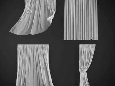 Curtains curtain 3D model