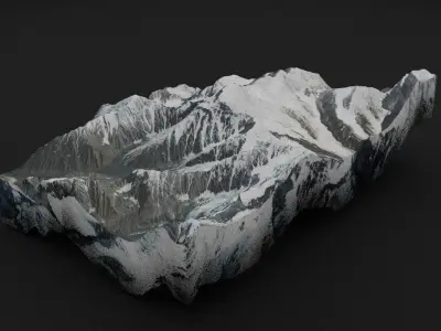 Noshaq Low-poly 3D model